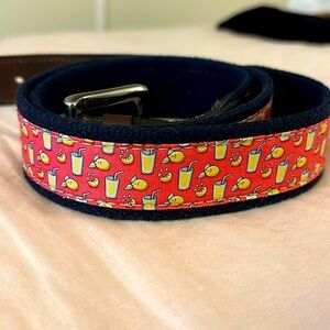 Vineyard Vines Lemonade Belt | Color: Brown + Pink multicolor | Size: 36